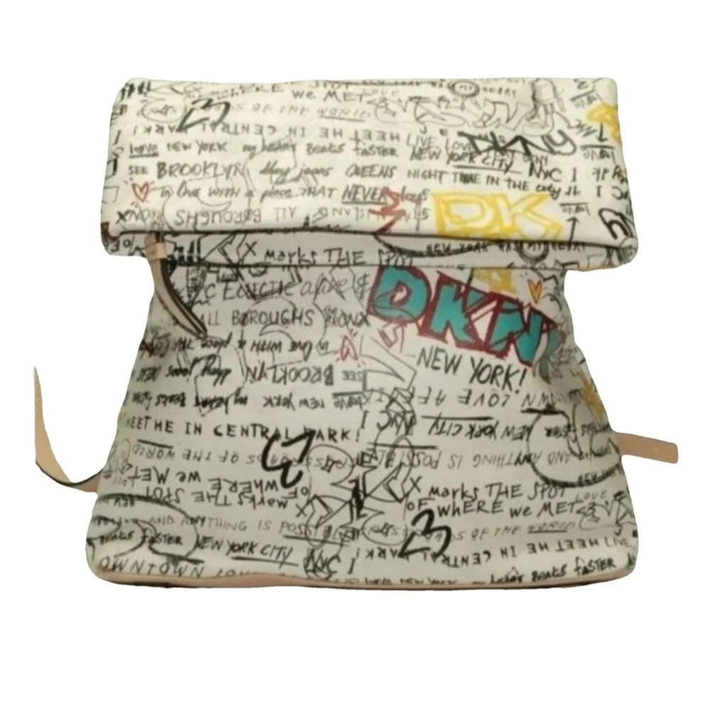 DKNY Cream Graffiti Print Women's Bag